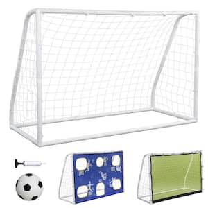 Kids' Portable 3-in-1 Soccer Trainer Goal in White