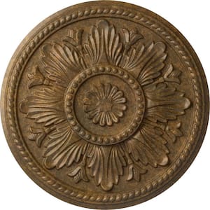 18 in. x 1-3/4 in. Edinburgh Urethane Ceiling Medallion (Fits Canopies upto 5-1/4 in.), Rubbed Bronze