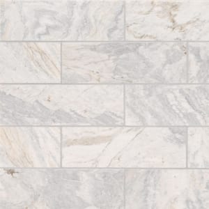 Capri Blue 4 in. x 12 in. Honed Marble Floor and Wall Tile (2 sq. ft./Case)