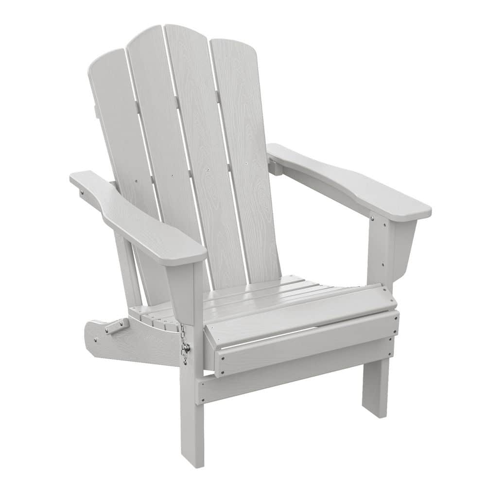 HDPE Classic Space Gray Folding Plastic Adirondack Chair (1-Pack) price history on PriceWatchPro