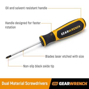 2 Pc. Phillips/Slotted Dual Material Screwdriver Set