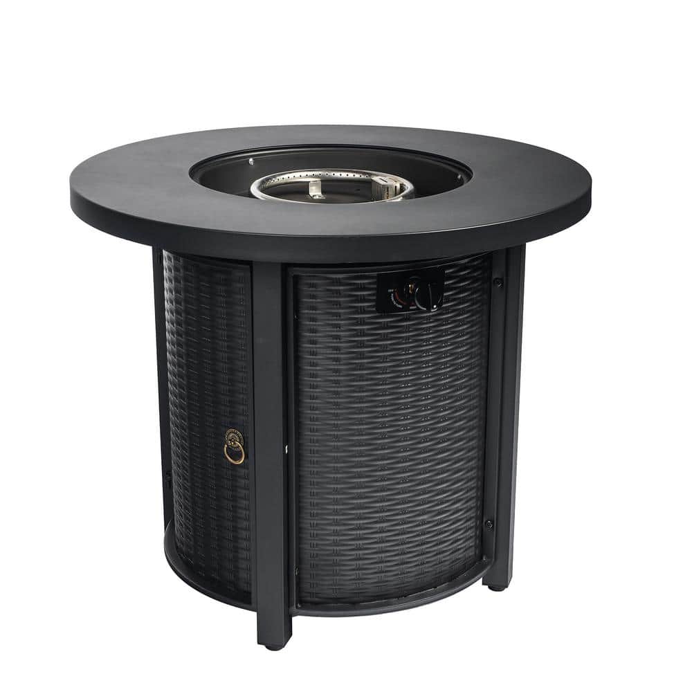 30 in. Propane Round Fire Table 40000 BTU Propane Fire Pit Table, Gas Regul