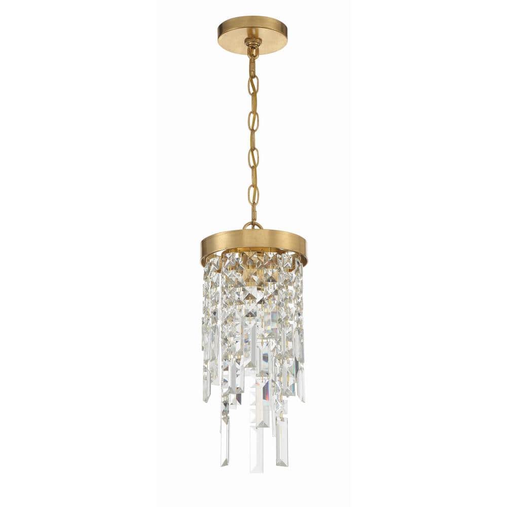 Antique Gold Crystal Indoor Pendant Light