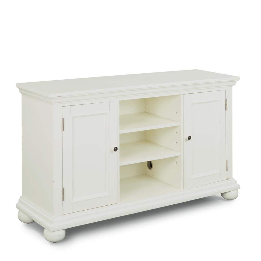 Dover 56" White Poplar Entertainment Center with Adjustable Shelves