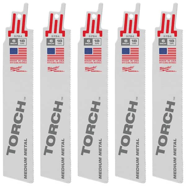 Milwaukee 6 in. 18 TPI TORCH Medium Metal Cutting SAWZALL