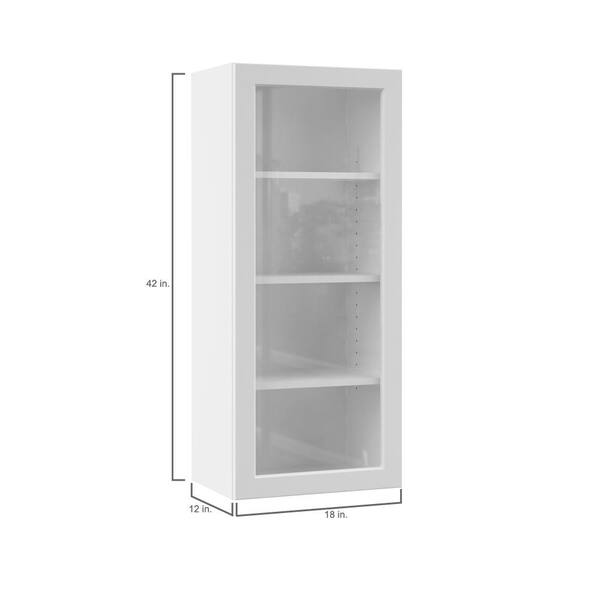 Hampton Bay Designer Series Melvern Assembled 36x30x12 in. Wall Open Shelf Kitchen Cabinet in White