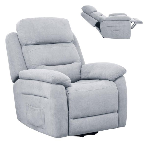 Gray Oversized Power Lift Recliner Chair Sofa for Elderly with Massage and  Heating C-W169283048 - The Home Depot