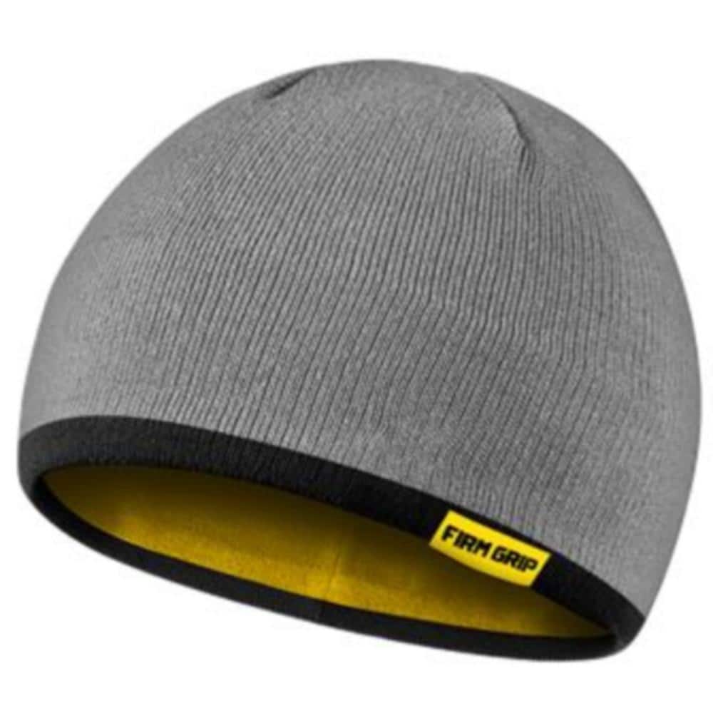 FIRM GRIP Men's Gray Knit Fleece Lined Beanie Hat 67441-36 - The
