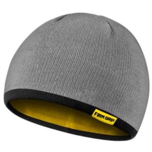 Men's Gray Knit Fleece Lined Beanie Hat