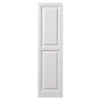 15 in. x 59 in. Raised Panel Polypropylene Shutters Pair in White