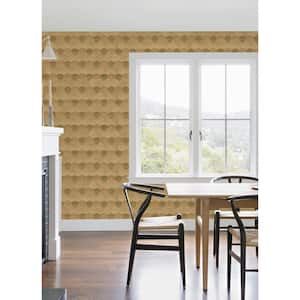 Linzhi Copper Sisal Grasscloth Inlay Wallpaper Sample
