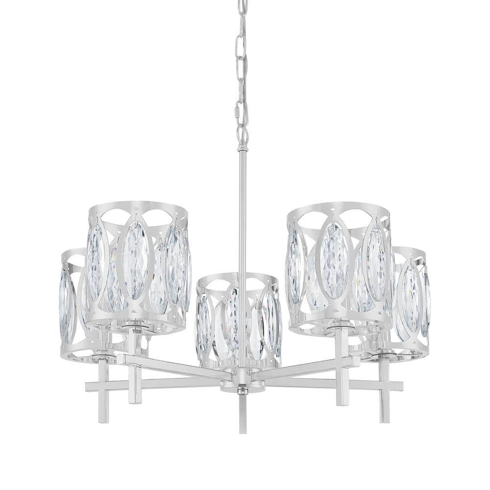Westchester 5-Light Chrome Crystal Chandelier