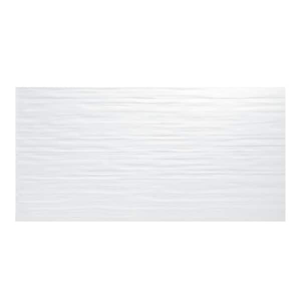 MSI Dymo White Stripe 12 in. x 24 in. Glossy Ceramic Wall Tile (16 sq. ft. / case)