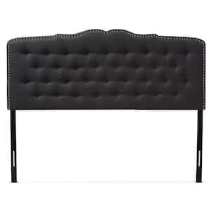 Lucy Dark Gray Fabric Upholstered King Size Headboard