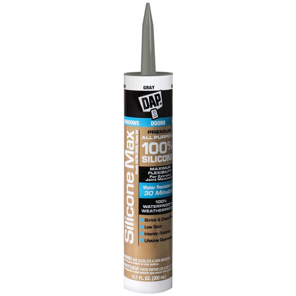 DAP Silicone Max 10.1 oz. Gray Premium Window, Door, and Siding