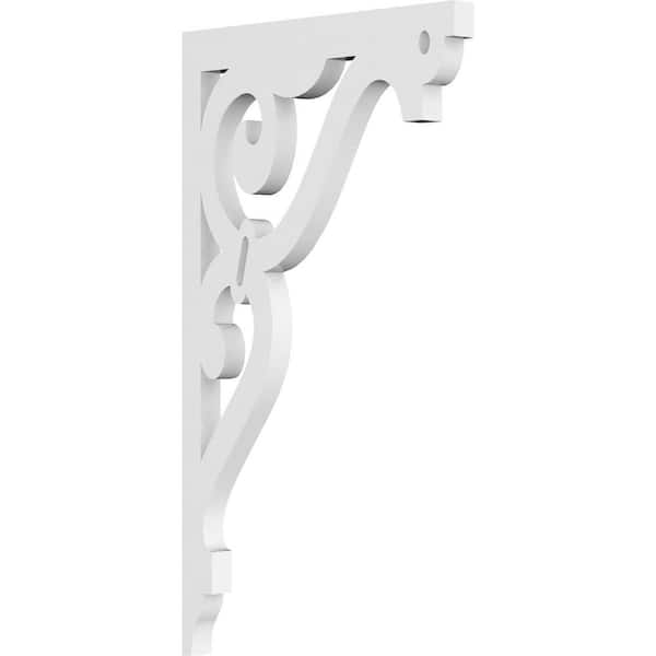 Ekena Millwork 5/8 in. W x 14 in. H x 8 in. D PVC Finley Bracket