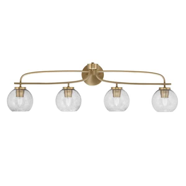 Unbranded Olympia 37.75 in. 4-Light New Age Brass Vanity Light