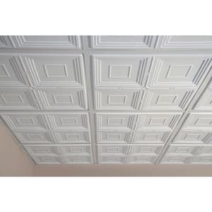 Jackson White 2 ft. x 2 ft. Lay-in or Glue-up Ceiling Panel (Case of 6)