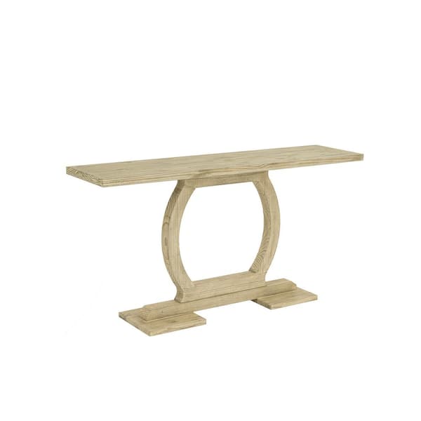Boraam Zen 47 in. Rectangle Pine Wood Console Table - Barnwood Sandblast
