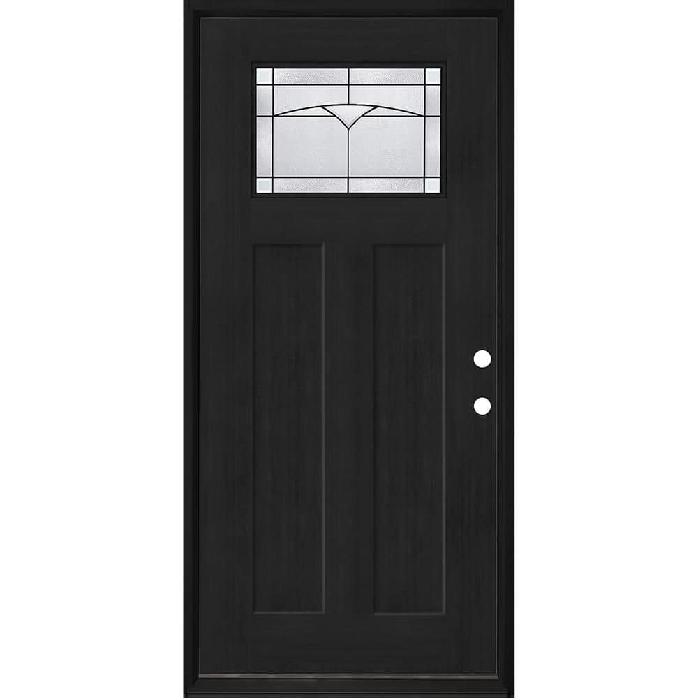 Regency 36 in. x 80 in. 1/4 TopL Horizon Glass LHIS Onyx Fir Fiberglass Prehung Front Door with 6-9/16 Jamb price history on PriceWatchPro