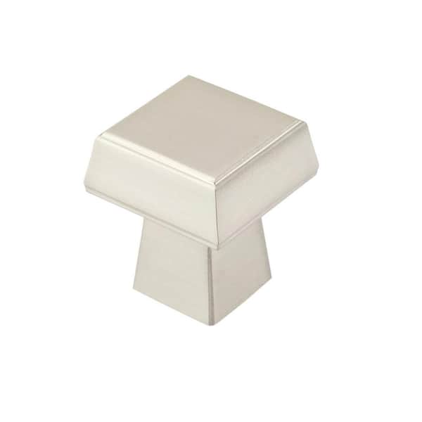 Richelieu Hardware Donnacona Collection 1 in. (25 mm) x 1 in. (25 mm) Brushed Nickel Contemporary Cabinet Knob