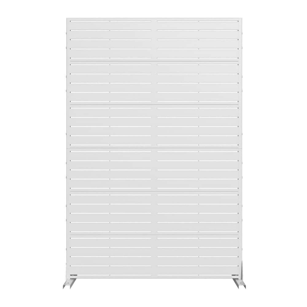 6 ft. H x 4 ft. Metal Privacy Screen Free Standing White price history on PriceWatchPro