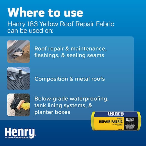 Henry 183 Resin Coated Yellow Reinforcing Glass Fabric 6 in. x 25