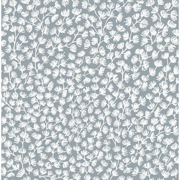 SOCIETY SOCIAL Blue Sea Fern Slate Peel and Stick Wallpaper SSS6305 ...