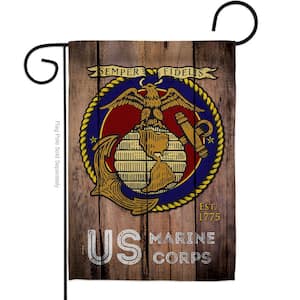13 in. x 18.5 in. US Marine Corps Garden Flag Double-Sided Readable Both Sides Armed Forces Marine Corps Decorative