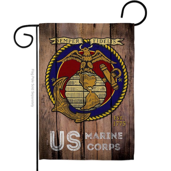 Angeleno Heritage MADE AND DESIGNED LOS ANGELES CALIFORNIA 13 in. x 18.5 in. US Marine Corps Garden Flag Double-Sided Readable Both Sides Armed Forces Marine Corps Decorative