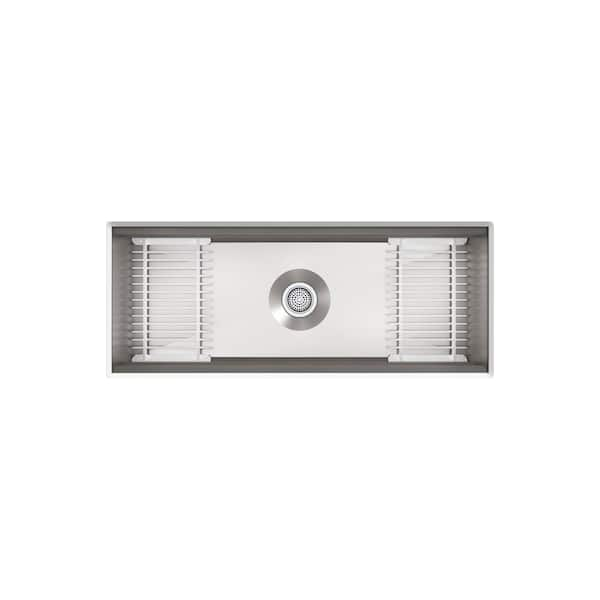 KOHLER Prolific Undermount Stainless Steel 44 in. Single Bowl Kitchen Sink  with Included Accessories K-23652-NA - The Home Depot