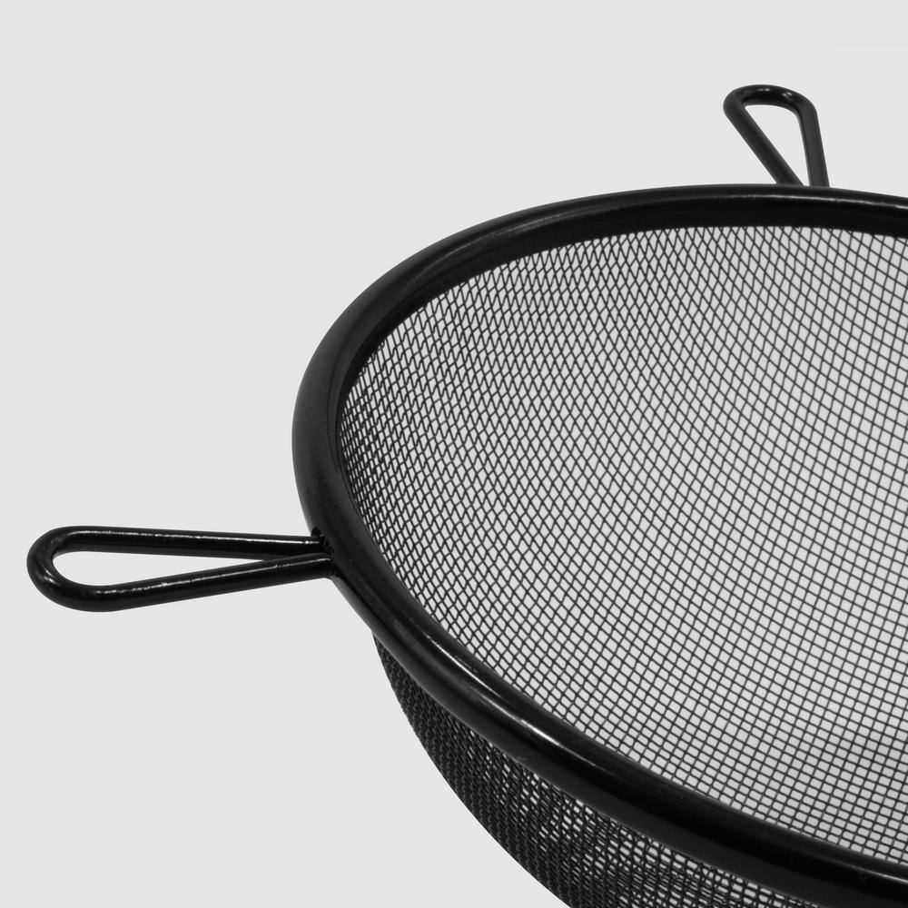 Set of 3 Black Stainless Steel Strainers with Stay Cool Handle