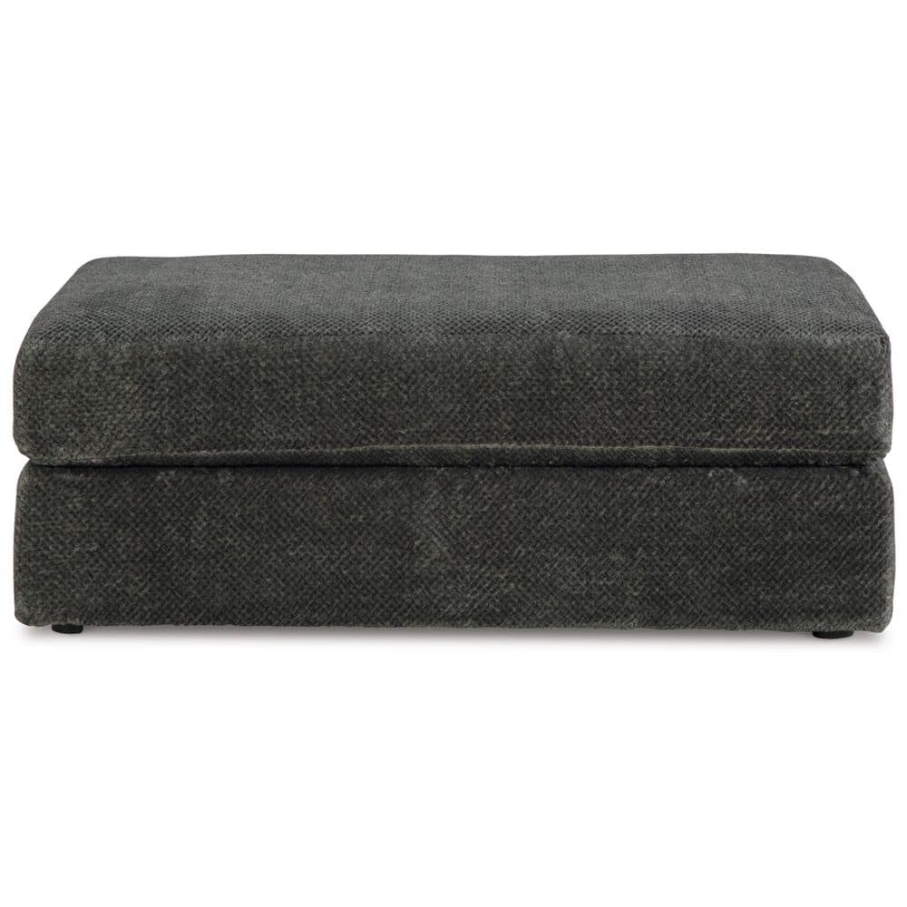 Karinne Black Polyester Oversized Accent Ottoman