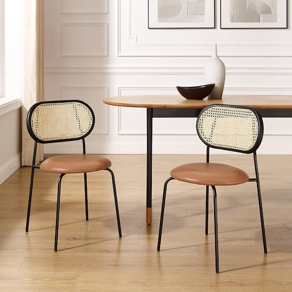Art Leon AMIGO Gray Faux Leather Modern Dining Side Chairs (Set of 2)