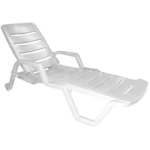 Patio Chaise Lounge in White