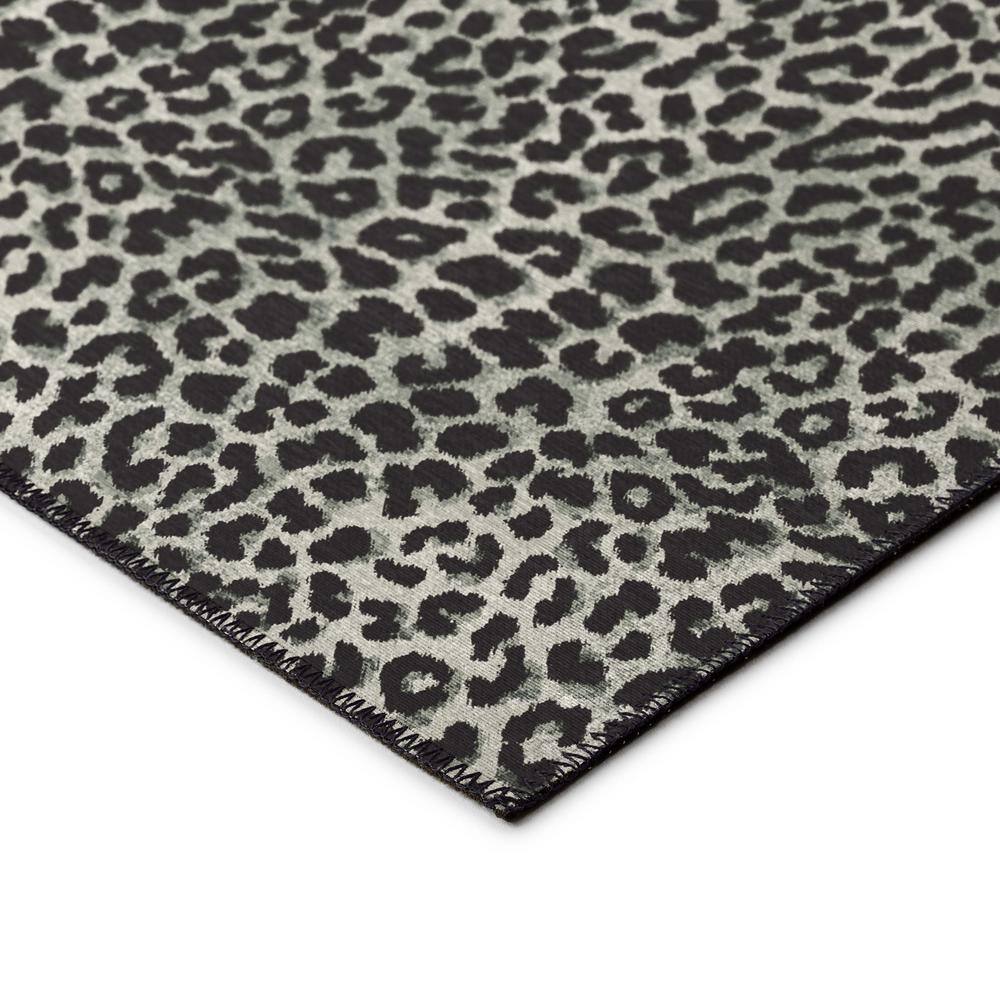 Safari Shadow Black and Gray Chenille Animal Print 9' x 12' Area Rug