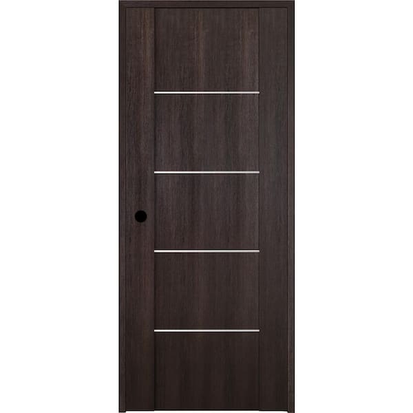 Belldinni Vona 30 in. x 80 in. Right-Handed Solid Core Veralinga Oak Textured Wood Single Prehung Interior Door