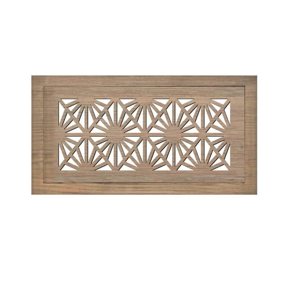 Hardwood Floor Register, Duct Opening 4X12 (Overall 7x15) - Sunburst Design price history on PriceWatchPro