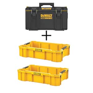TOUGHSYSTEM 2.0 22 in. Large Tool Box and (2) TOUGHSYSTEM 2.0 Deep Tool Trays