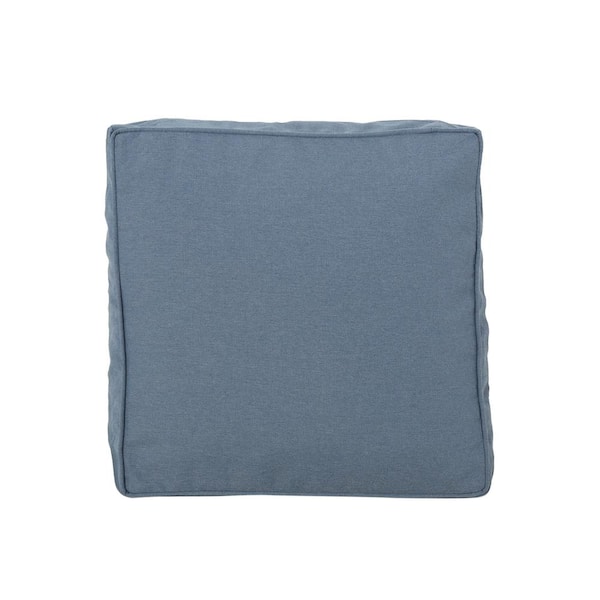 Noble House Gold Coast Blue Square Outdoor Throw Pillow