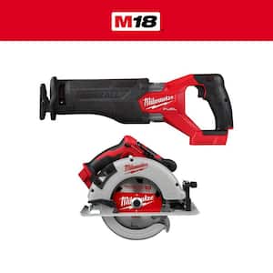 M18 FUEL GEN-2 18V Lithium-Ion Brushless Cordless SAWZALL Reciprocating Saw and 7-1/4 in Circular Saw (2-Tool)
