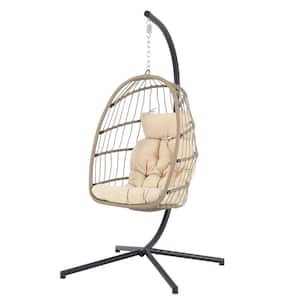 Patiorama Egg Swing Chair with Stand in Beige