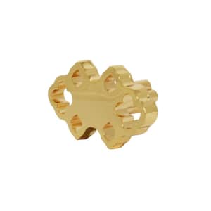 Granada 1 in. x 1-7/10 in. Polished Gold Cabinet Knob