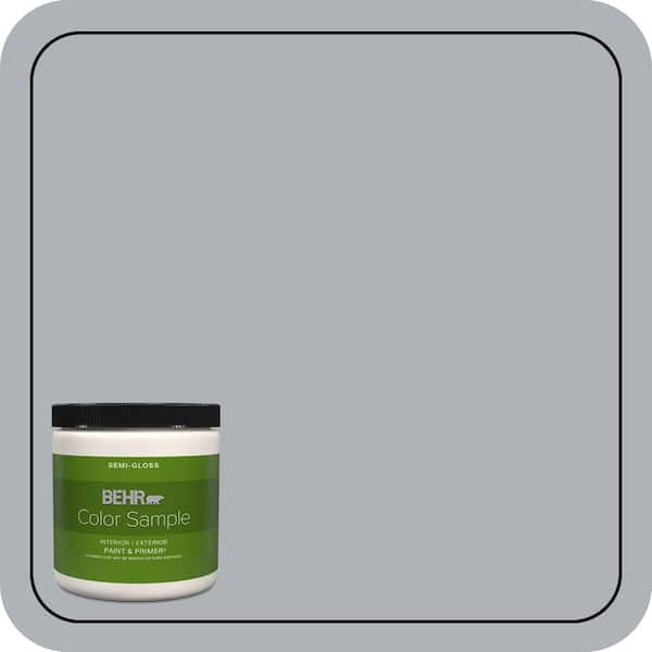 BEHR PREMIUM PLUS 8 oz. #N510-3 Stargazer Semi-Gloss Interior/Exterior Paint & Primer Color Sample