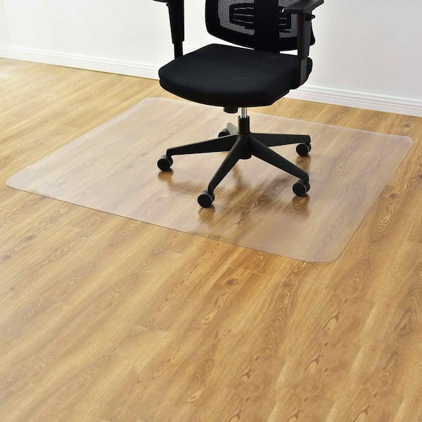 Clear Plastic Vinyl Rug Protector Cover Gaming Computer Rolling Chair  Hardwood Floor Mat, for Vinyl Plank Flooring/Table Surface, Doormat, No