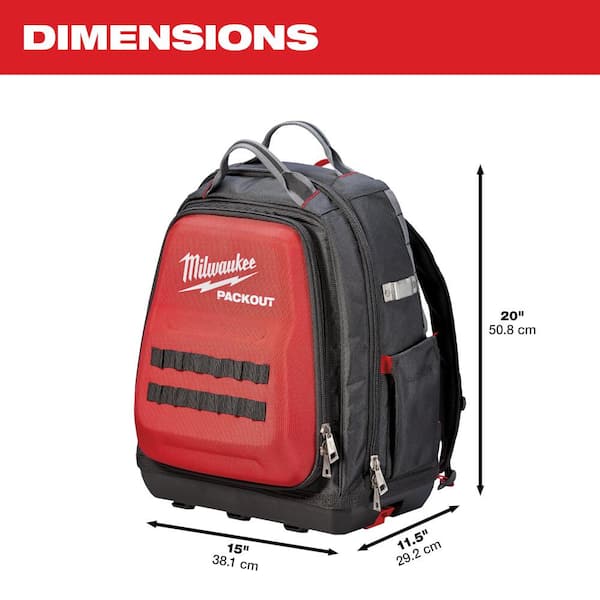 Milwaukee 15 PACKOUT Tool Backpack with PACKOUT Cooler Bag 48