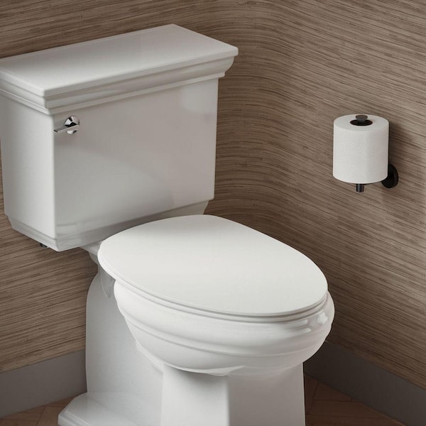 Papyrus Elongated Quiet-Close Front Toilet Seat in White