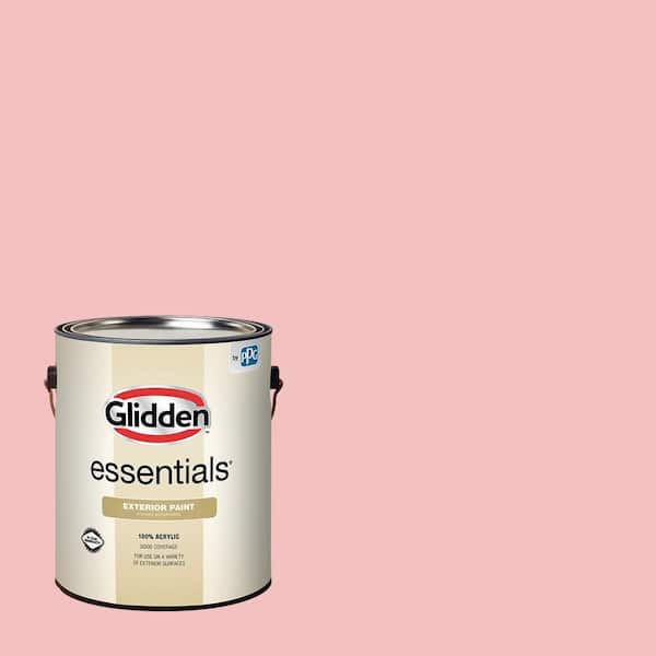 Glidden Essentials 1 gal. PPG1187-3 Silver Strawberry Flat Exterior Paint