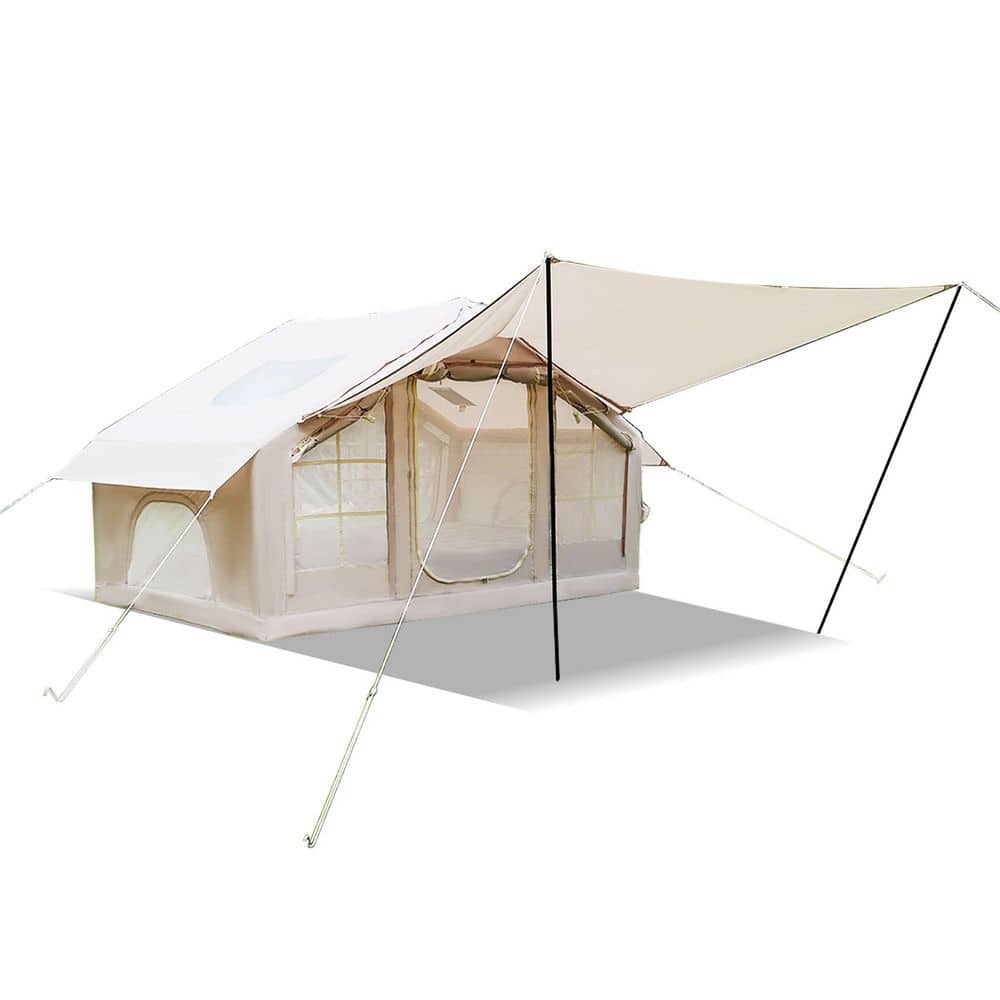 4-Person Beige Inflatable Camping Tent with Canopy with Waterproof Windproof (9.83 ft. x 6.83 ft. x 6.5 ft.) price history on PriceWatchPro