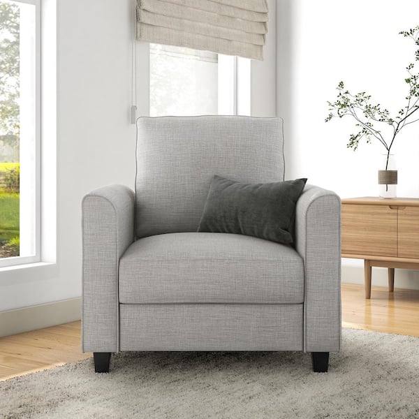 Jorden Light Gray Polyester Armchair